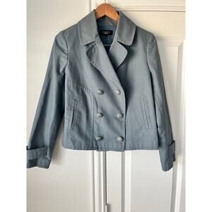 Talbots Womens Gray Double Breasted Jackie Fit Preppy Classic Blazer | Size 6